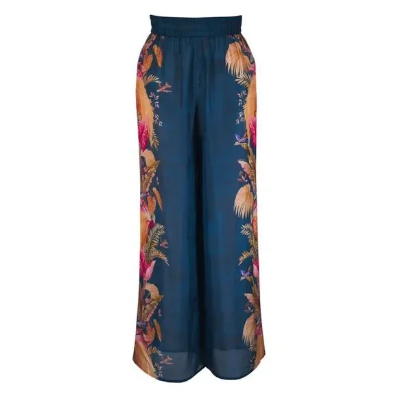 Zimmermann Women Ascension Printed Silk Trousers